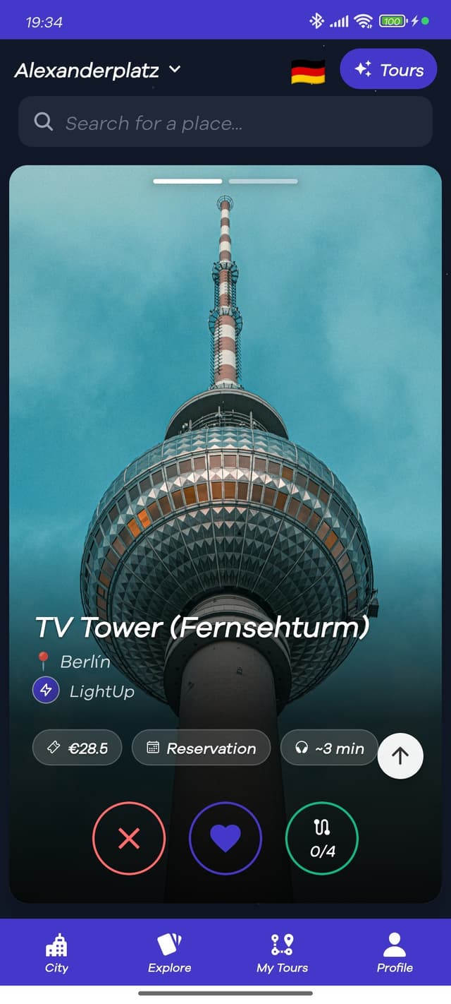 Entdecke Orte mit Preisen und Audioführungen
